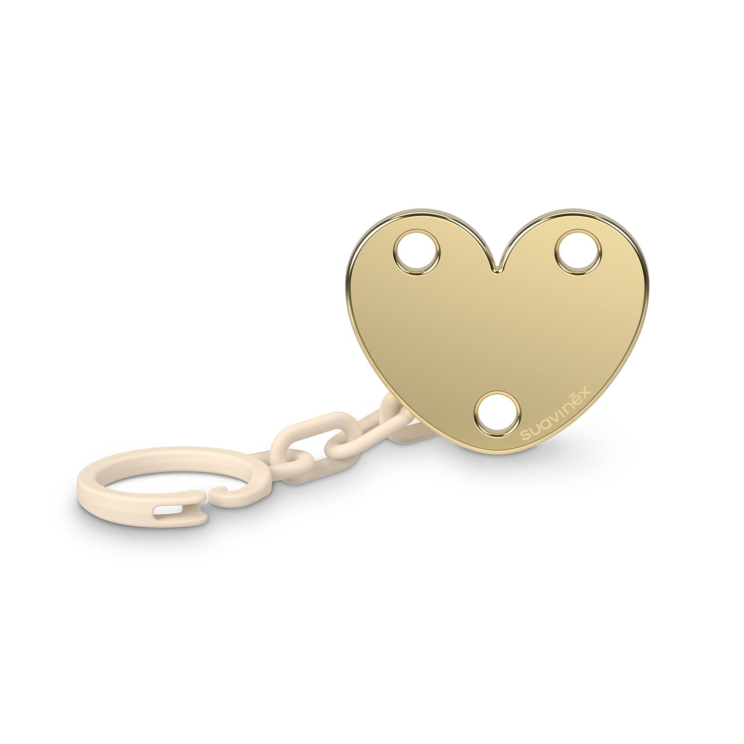 BROCHE SUAVINEX PINZA THE NEW CLASSIC JEWEL +0M JOYA CORAZON JOY BEIGE - 1