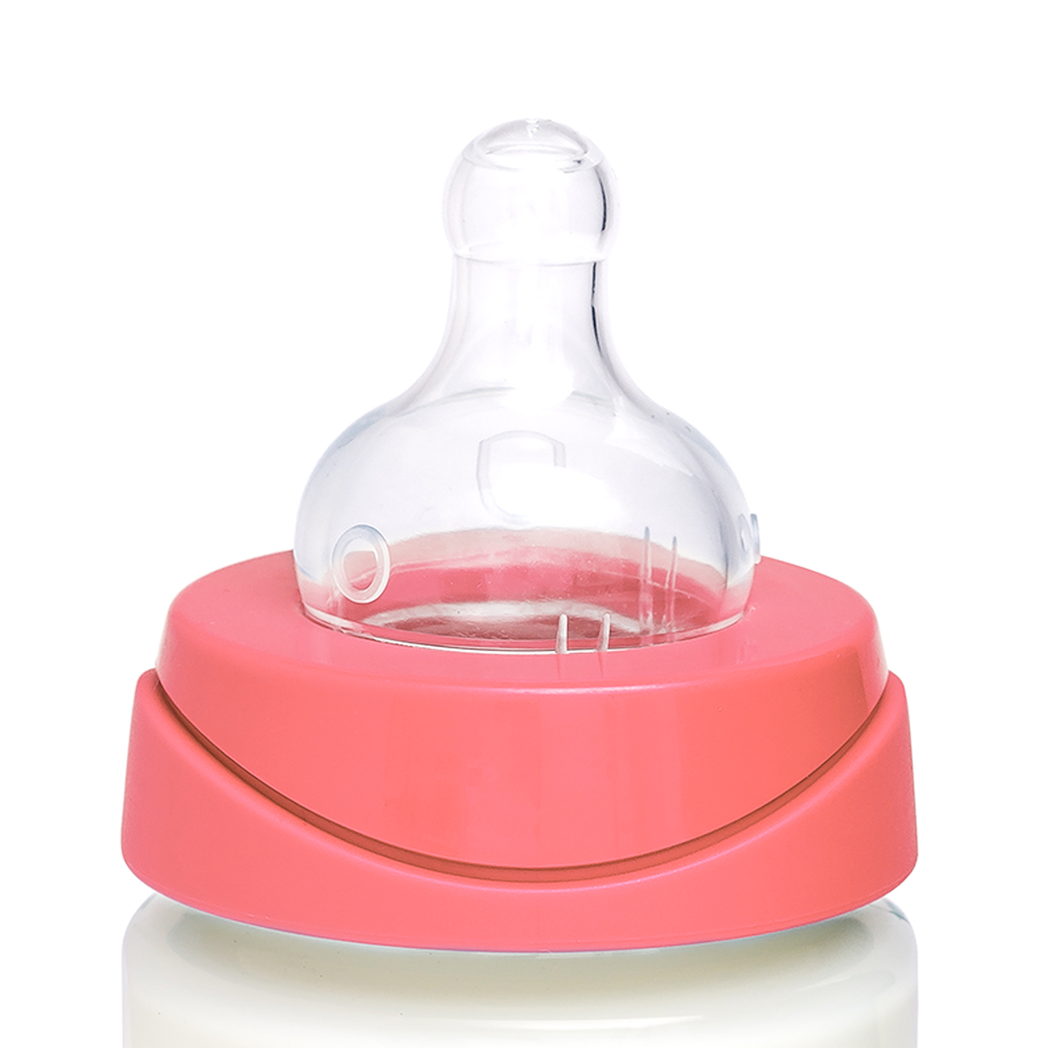 MAMADERA VIDRIO 120ML 3P SILICONA ROSADA - 2