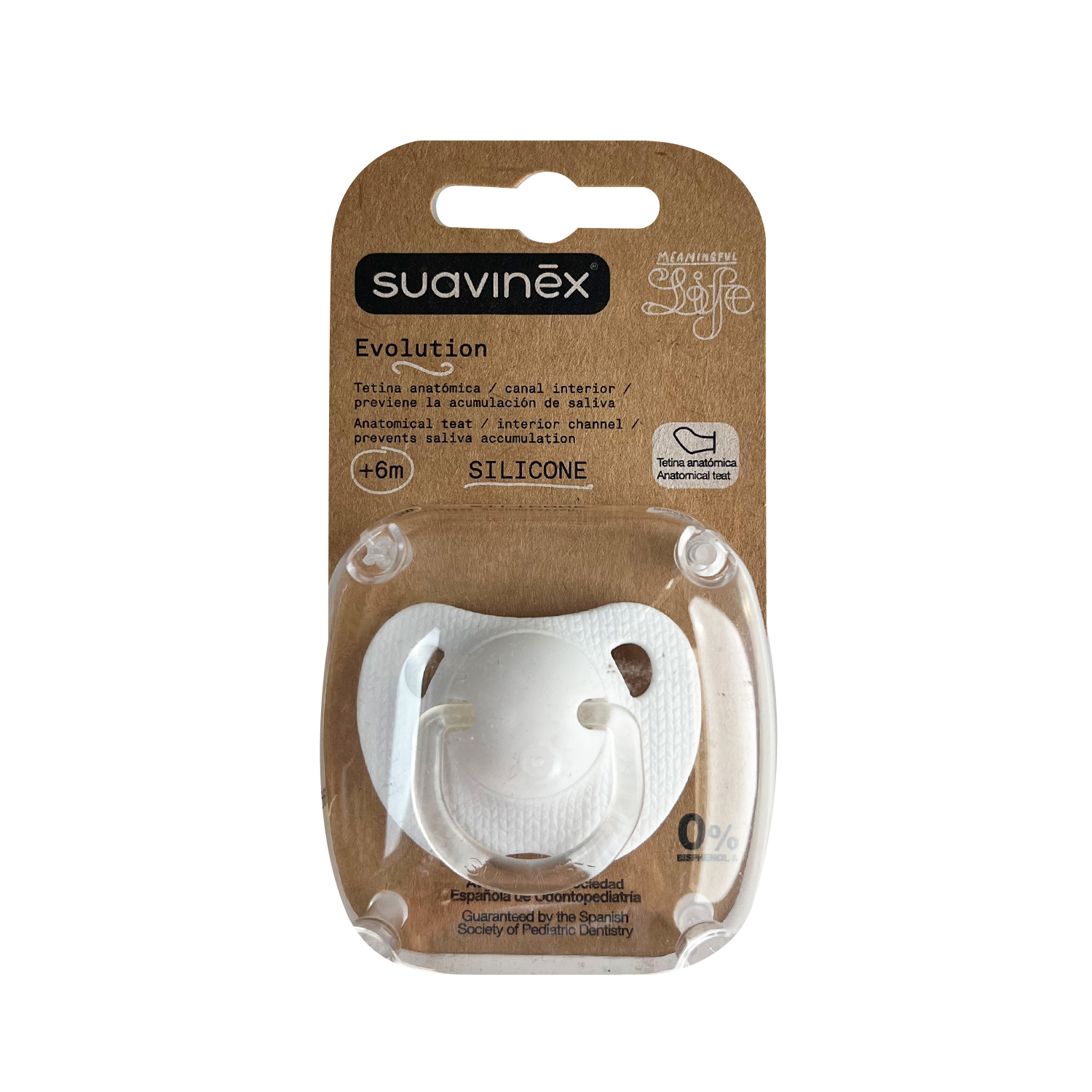 CHUPETE ANATOMICO SILICONA EVOLUTION BLANCO +6M - 2