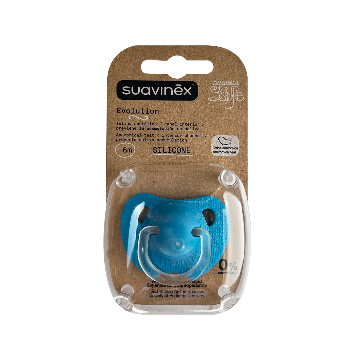 CHUPETE SILICONA EVOLUTION +6M AZUL - 2