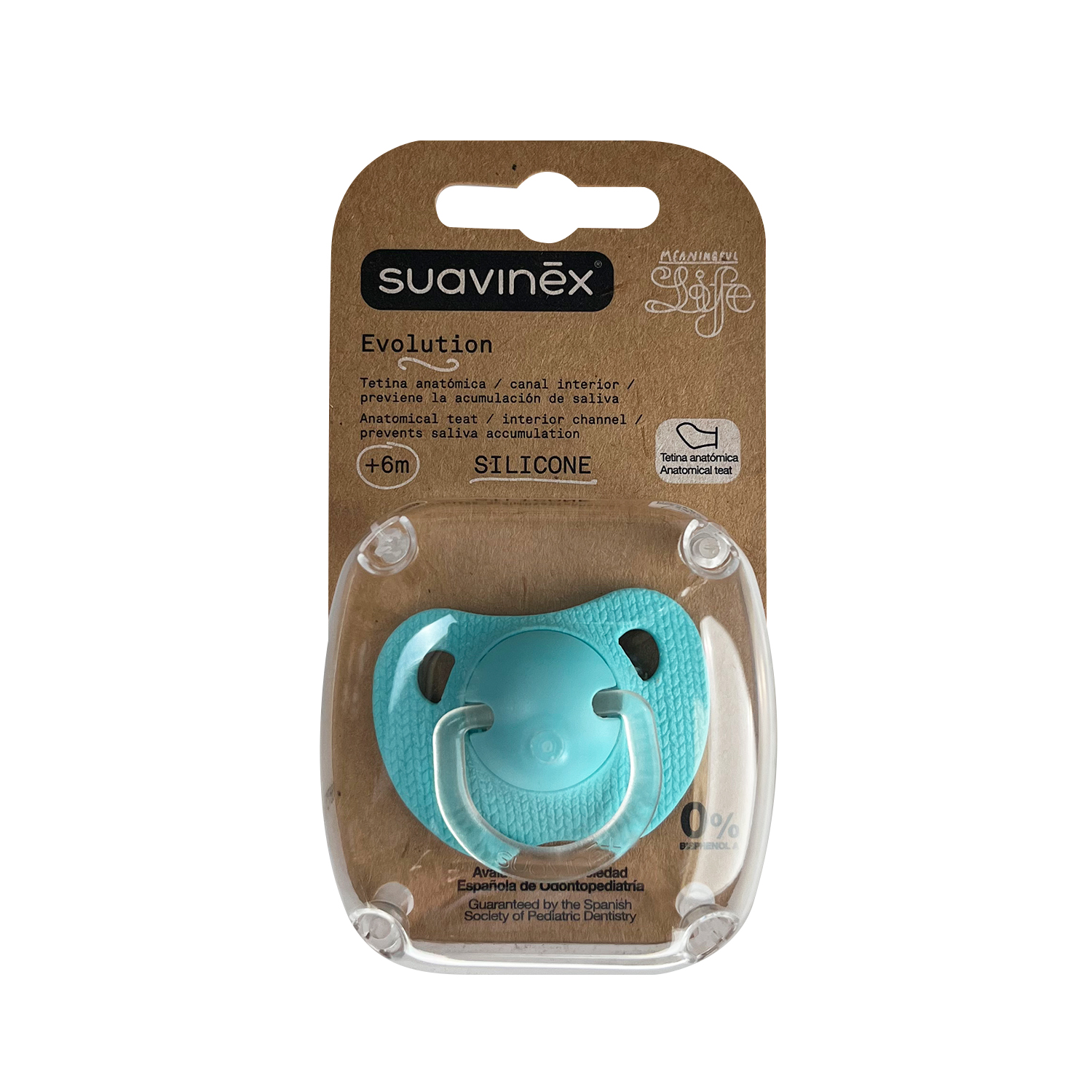 CHUPETE ANATOMICO SILICONA EVOLUTION CELESTE +6M - 2