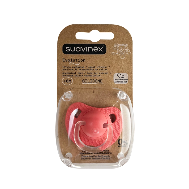 CHUPETE ANATOMICO SILICONA EVOLUTION CORAL +6M - 2