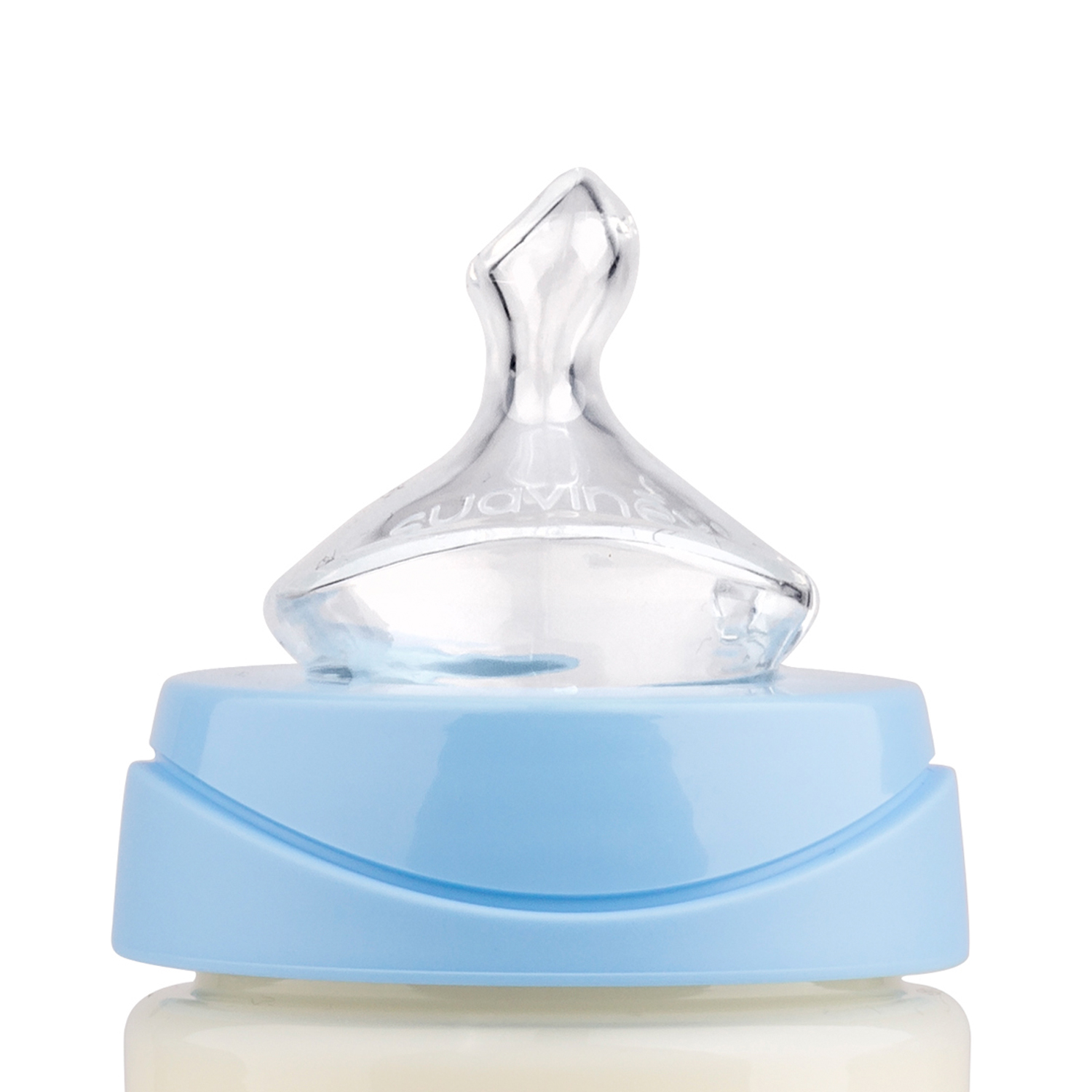 MAMADERA DE PLÁSTICO 150 ML ANATÓMICA PANDA AZUL - 2