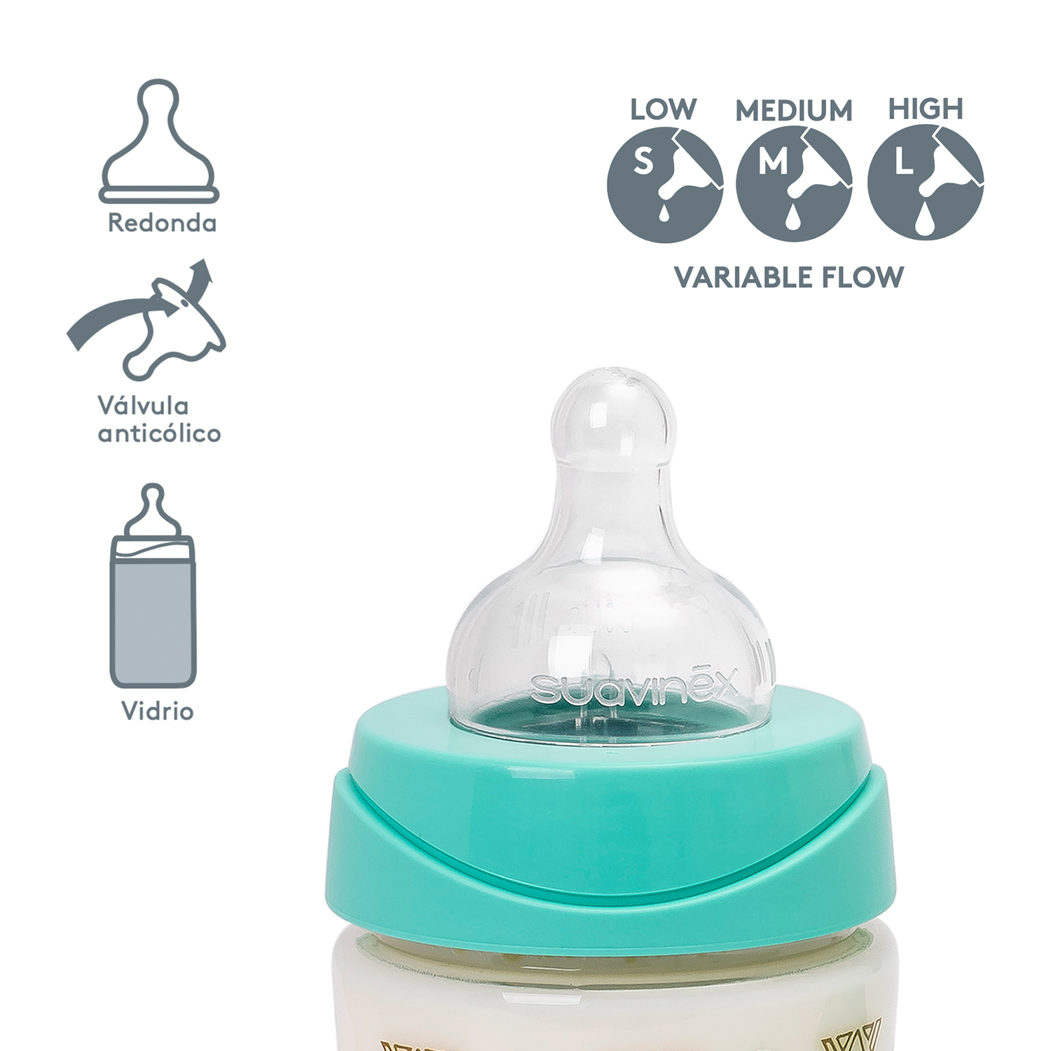 MAMADERA 150ML PREMIUM SILICONA VERDE - 3