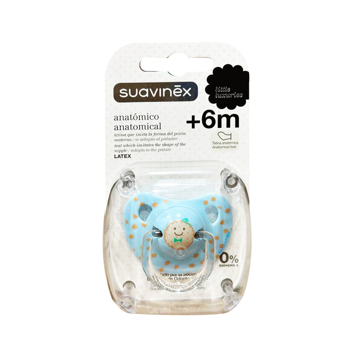 CHUPETE SUAVINEX ANATÓMICO LATEX +6M CELESTE - 1