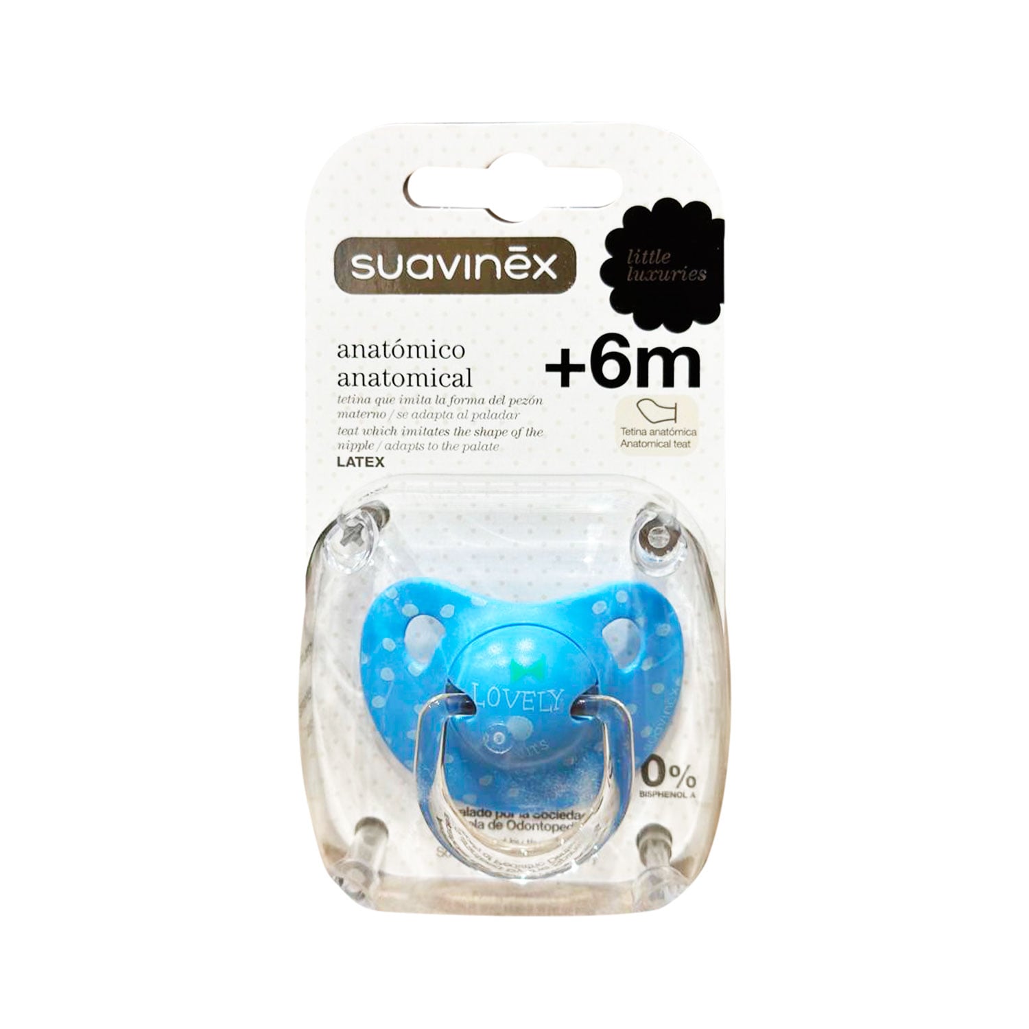 CHUPETE SUAVINEX ANATÓMICO LATEX +6M CELESTE - 1