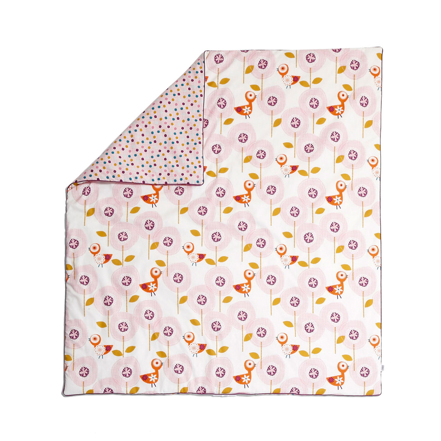 QUILT MAMAS AND PAPAS PATTERNOLOGY BIRD ROSA - 1