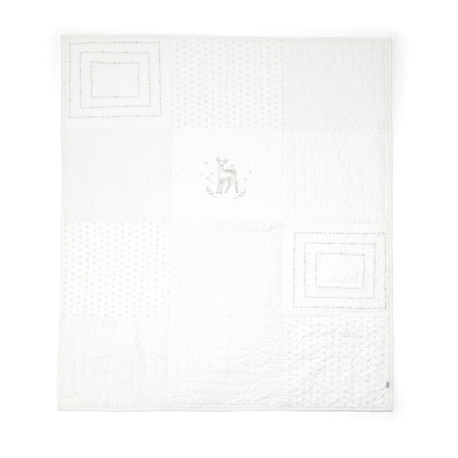 COBERTOR MAMAS AND PAPAS PATCH WORK BLANCO - 2