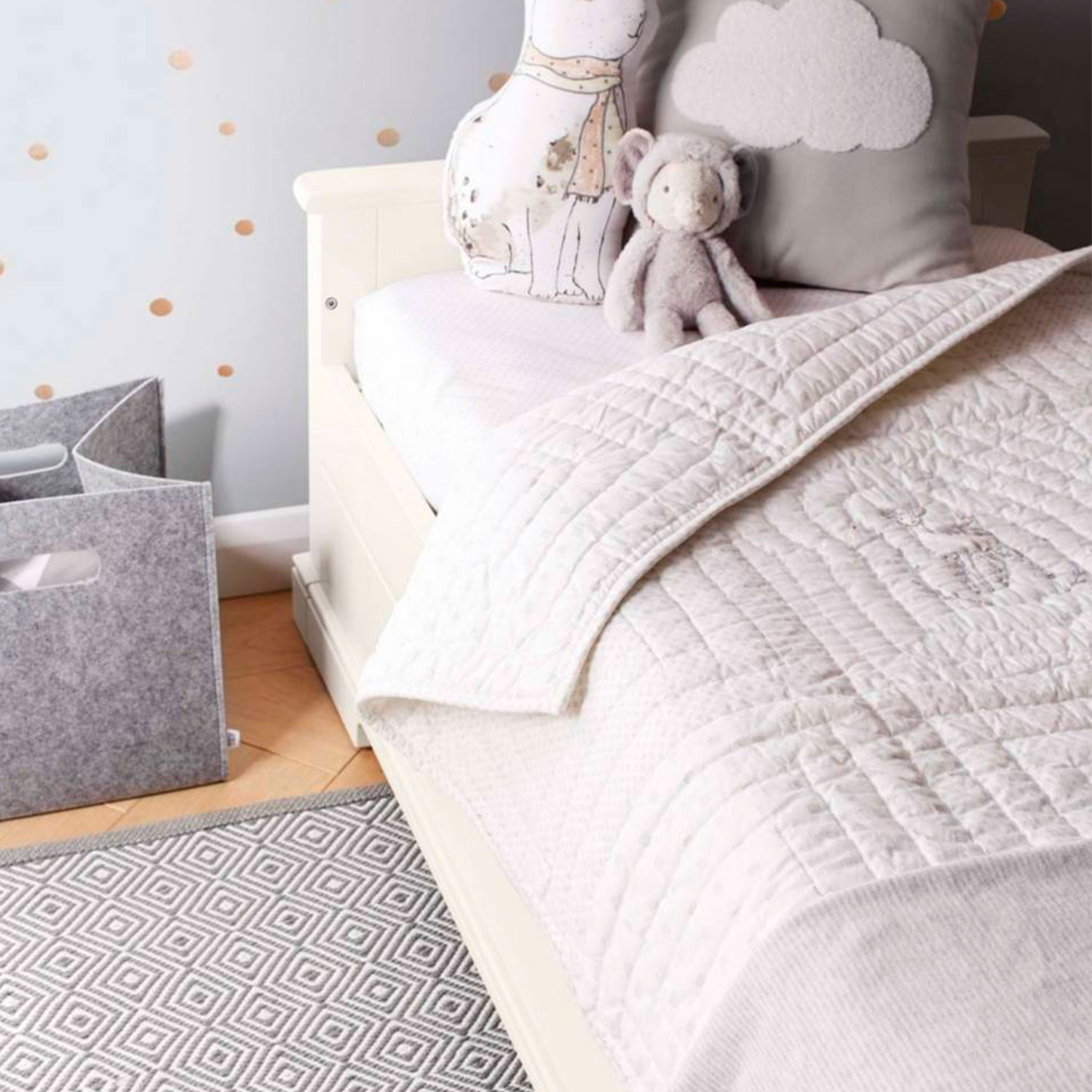 COBERTOR MAMAS AND PAPAS PATCH WORK BLANCO - 3
