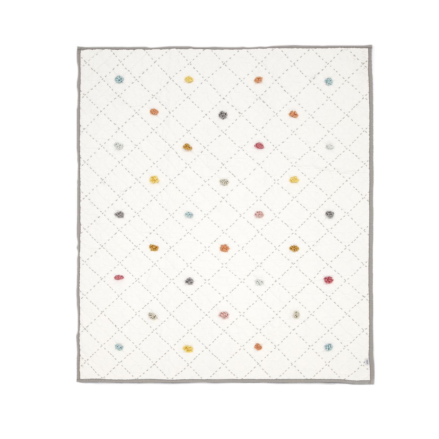 COBERTOR MAMAS AND PAPAS BLANCO POMPOM - 2