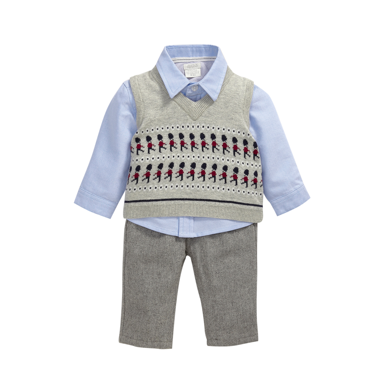 CONJUNTO LARGO ALGODON NIÑO MAMAS AND PAPAS AZUL - 1