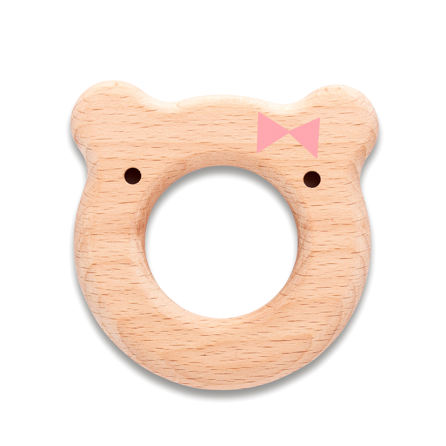 MORDEDOR SUAVINEX MADERA OSO ROSADO - 1