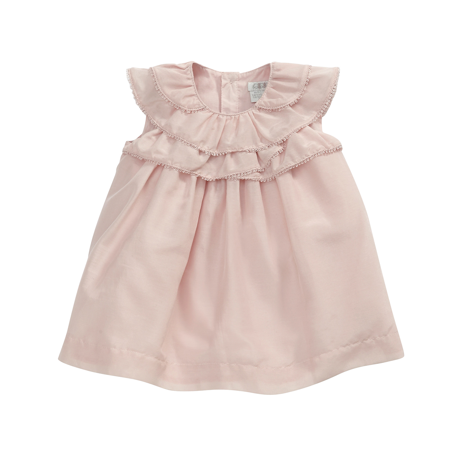 VESTIDO ALGODON NIÑA MAMAS AND PAPAS PALO ROSA MANGA CORTA - 1