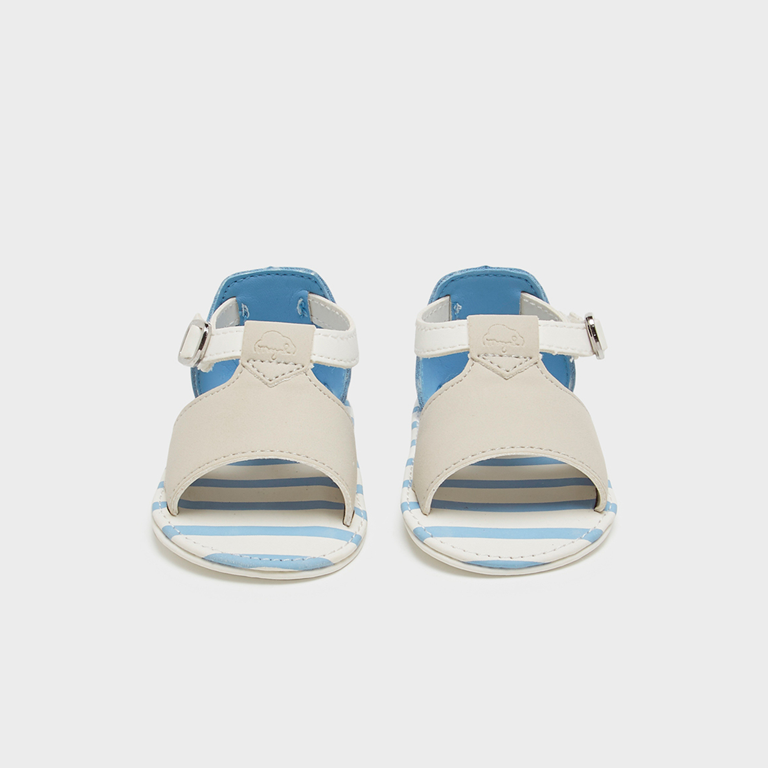 SANDALIAS BLANCAS CON CELESTE - 2