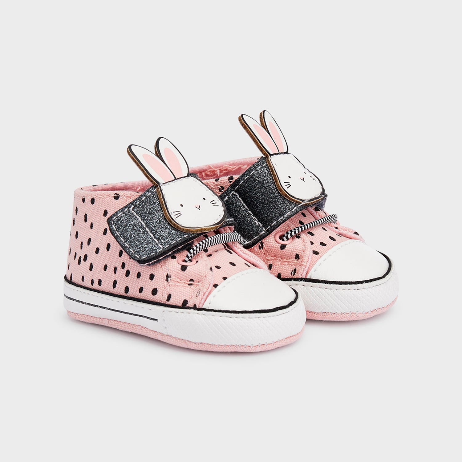 DEPORTIVAS NIÑA BLANCAS CON ROSA - 1