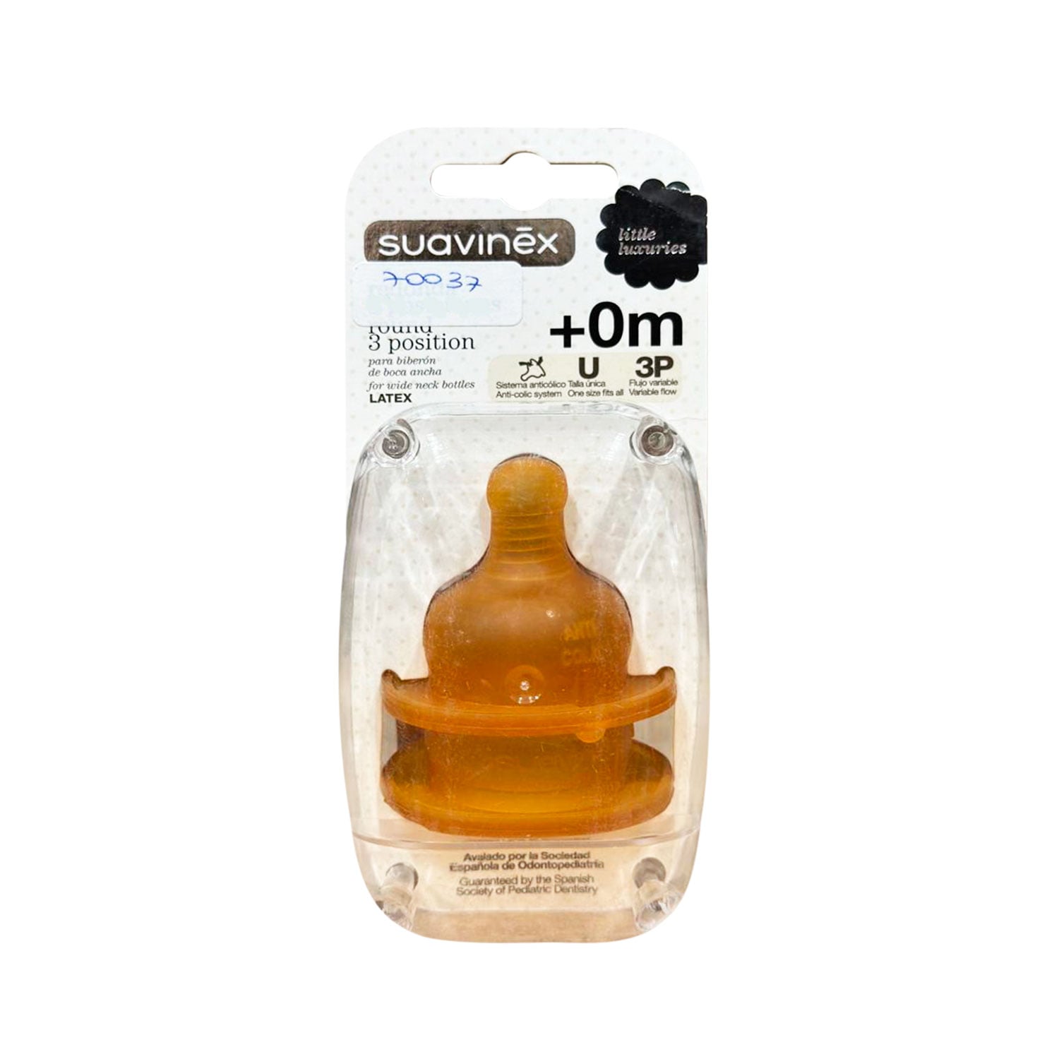 REPUESTOS SUAVINEX NARANJO DE TETINA REDONDA DE LÁTEX FLUJO VARIABLE +0 MESES - 1