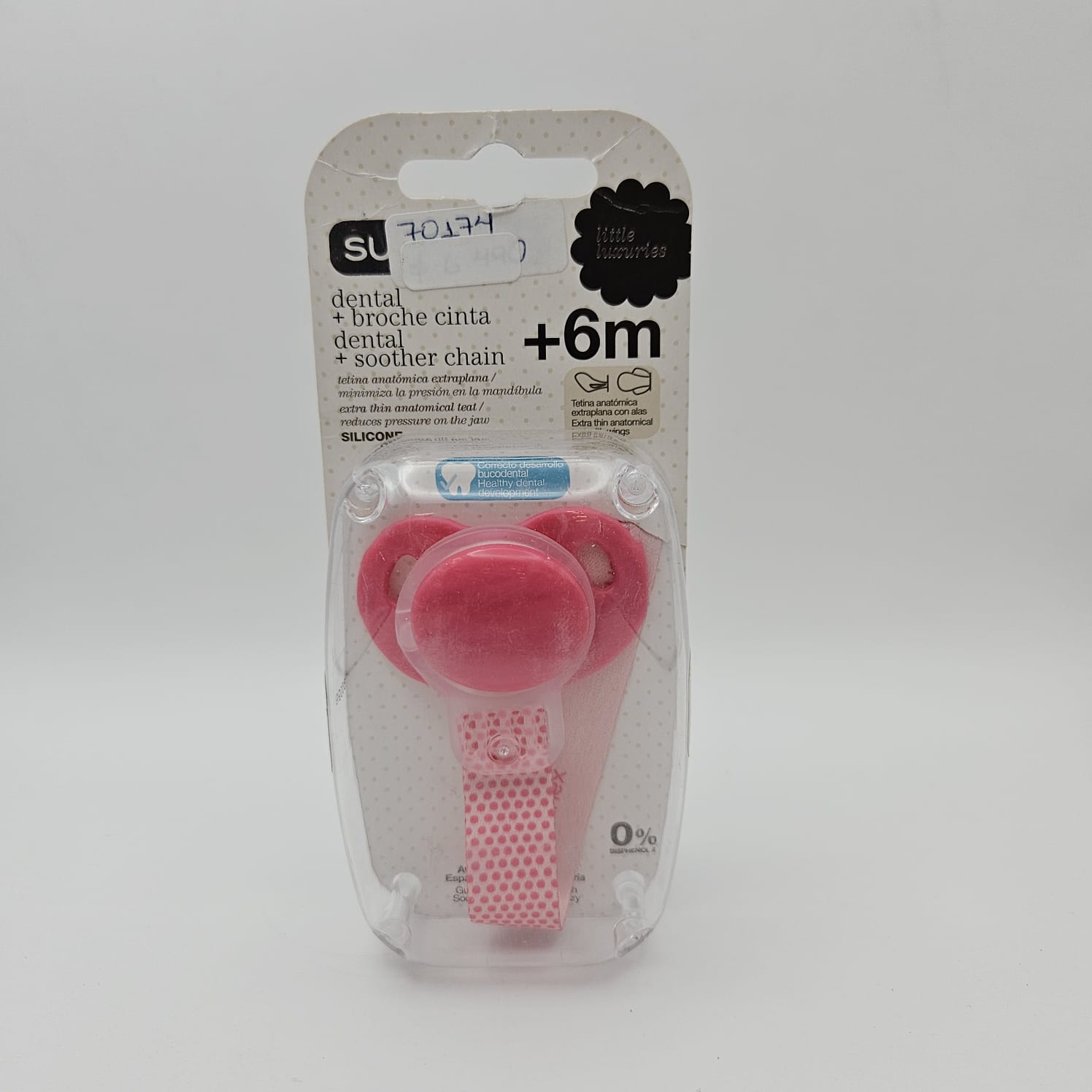 CHUPETE SUAVINEX DENTAL CON TETINA ANATÓMICA SILICONA + BROCHE +6M - 3