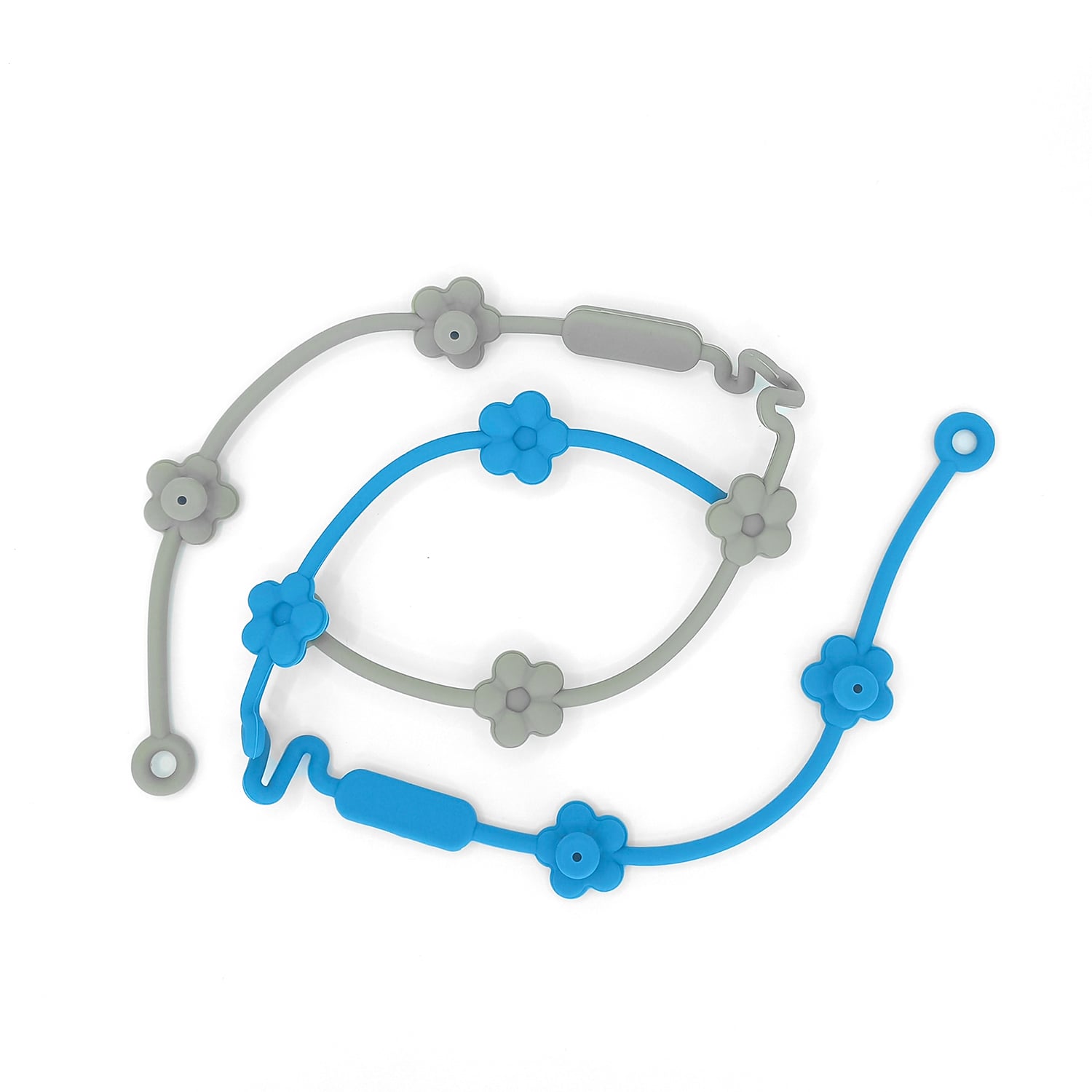 CORREAS JUGUETES BBPRO AZUL Y GRIS SILICONA - 1