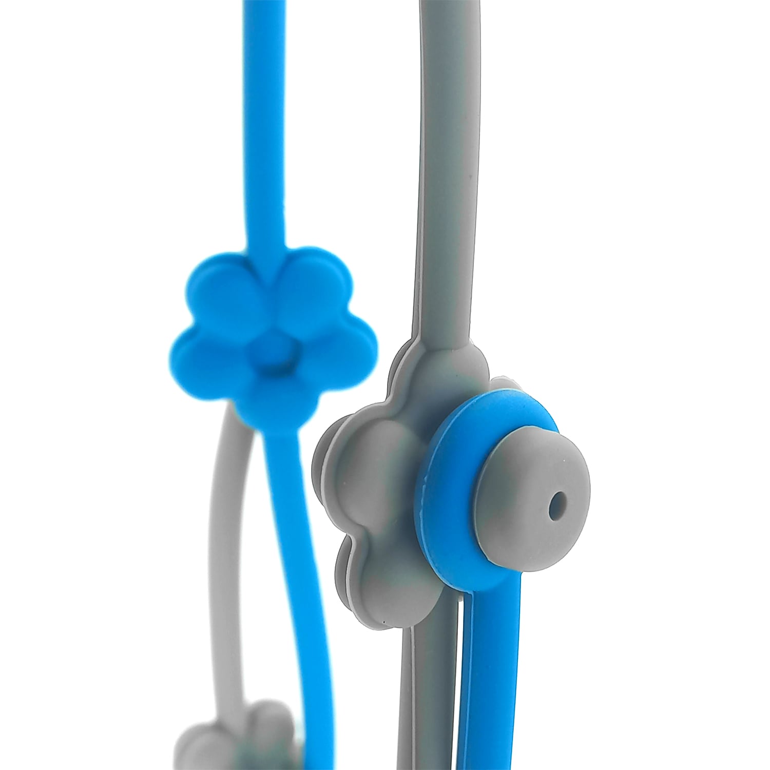 CORREAS JUGUETES BBPRO AZUL Y GRIS SILICONA - 4