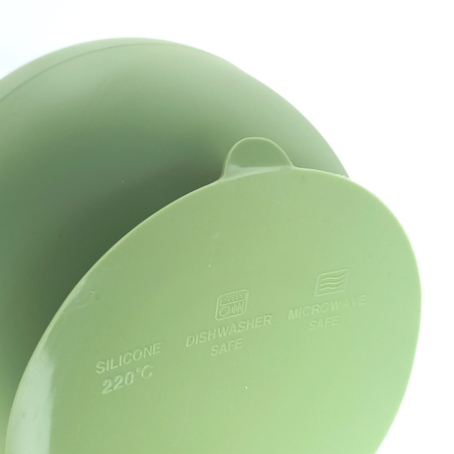 PLATO SILICONA CON CUCHARA VERDE OLIVA - 6
