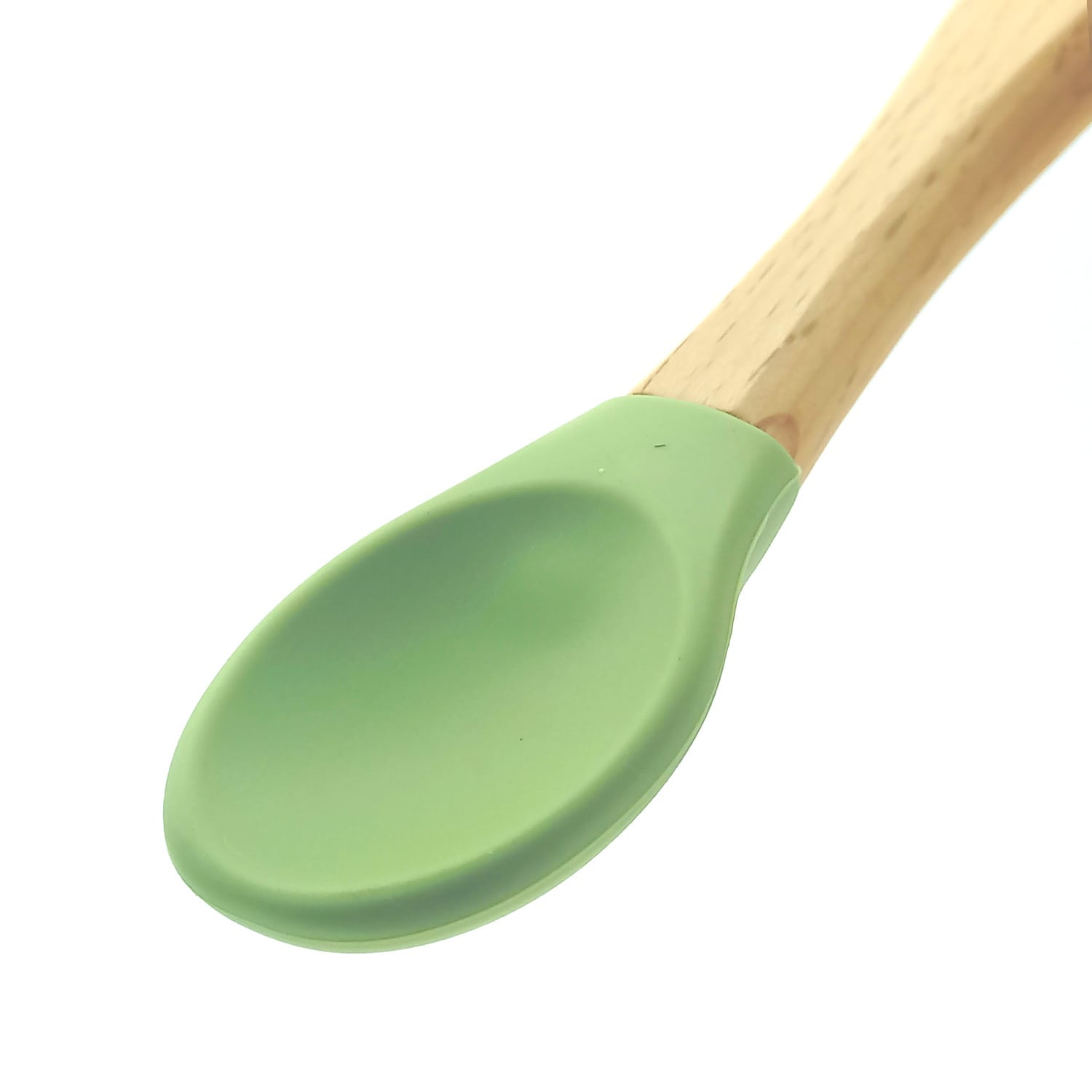 CUCHARA SILICONA VERDE OLIVA - 2