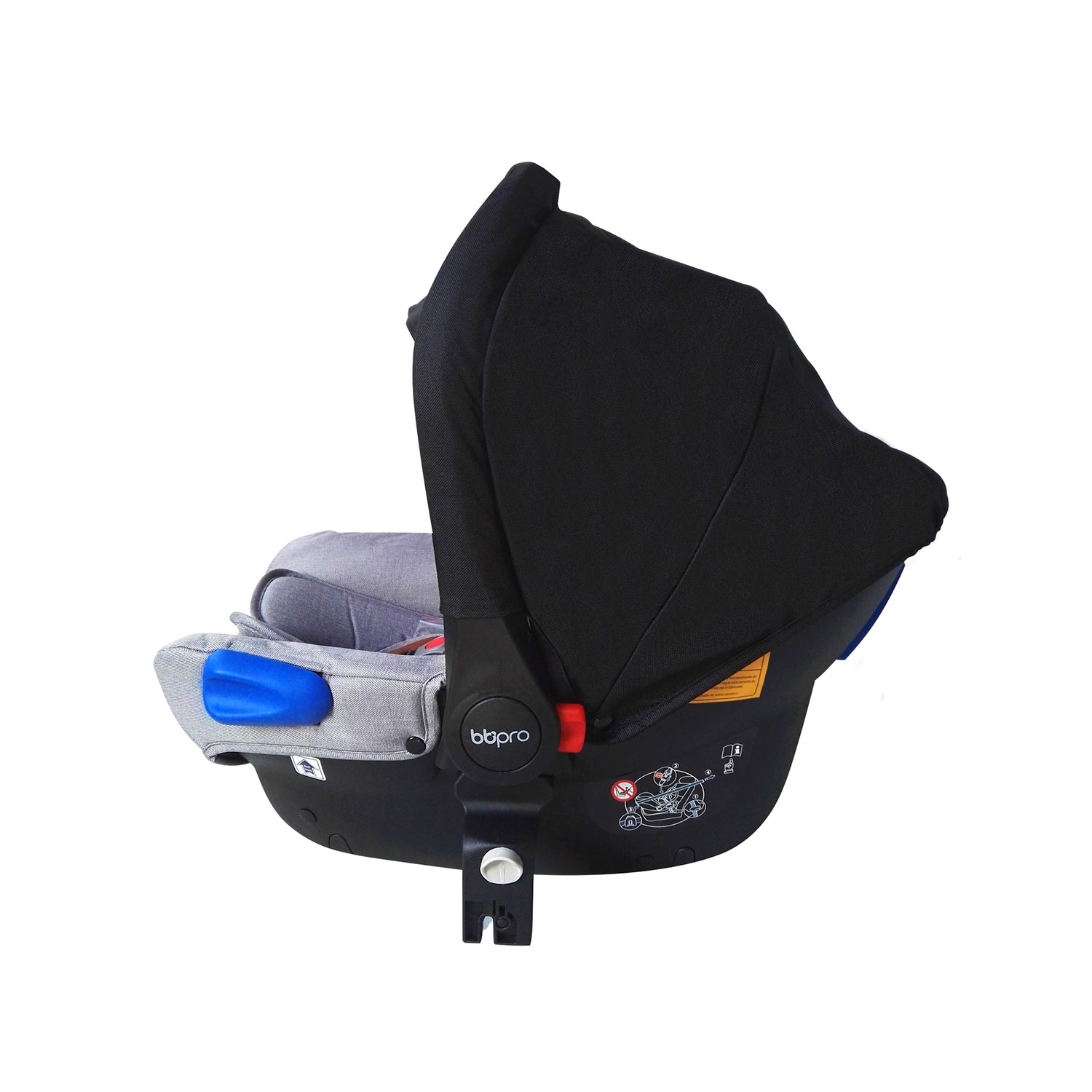SILLA DE AUTO ZOE GRIS PLATA - NEGRO + BASE ISOFIX - 4