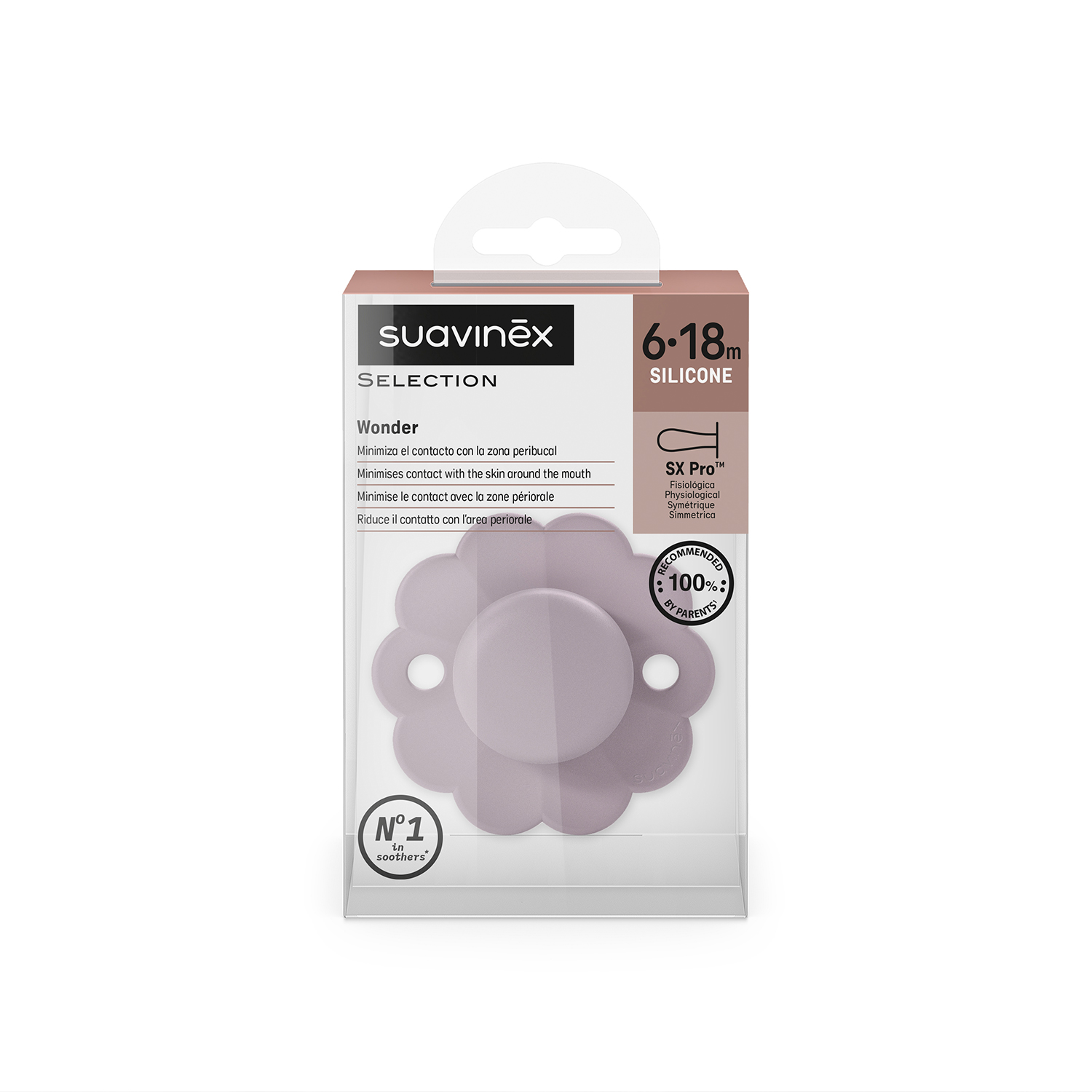 CHUPETE FISIOLÓGICO SILICONA 6/18M WONDER MIST LAVENDER - 3