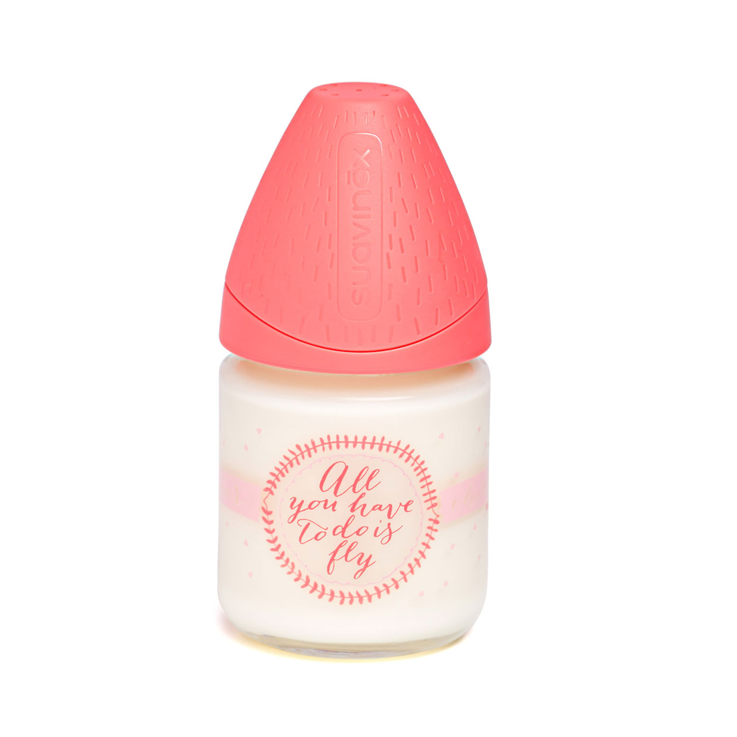 MAMADERA VIDRIO TETINA REDONDA SILICONA 120ML FLY - 1