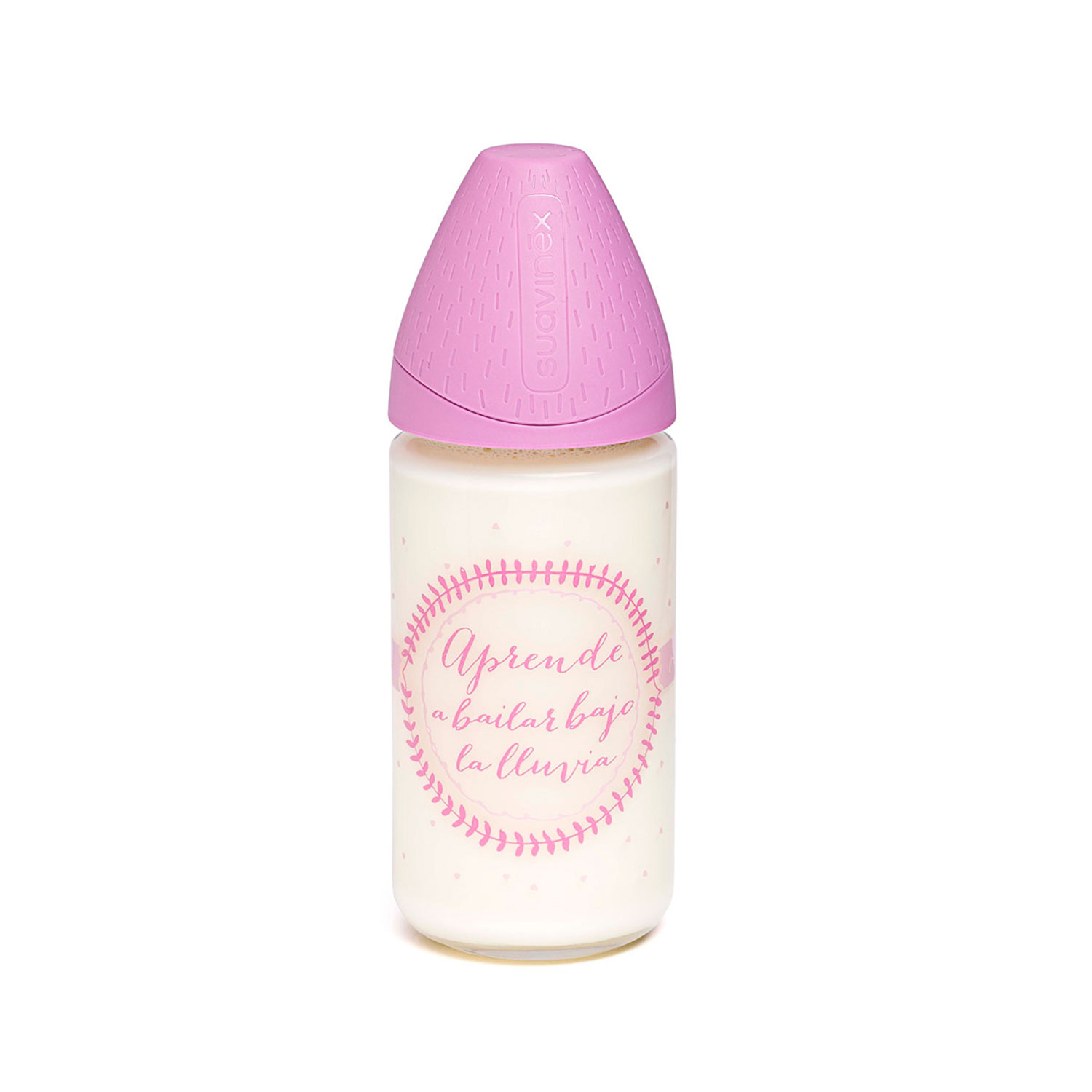 MAMADERA VIDRIO FLUJO MEDIO 240ML 0-6M LEARN - 1