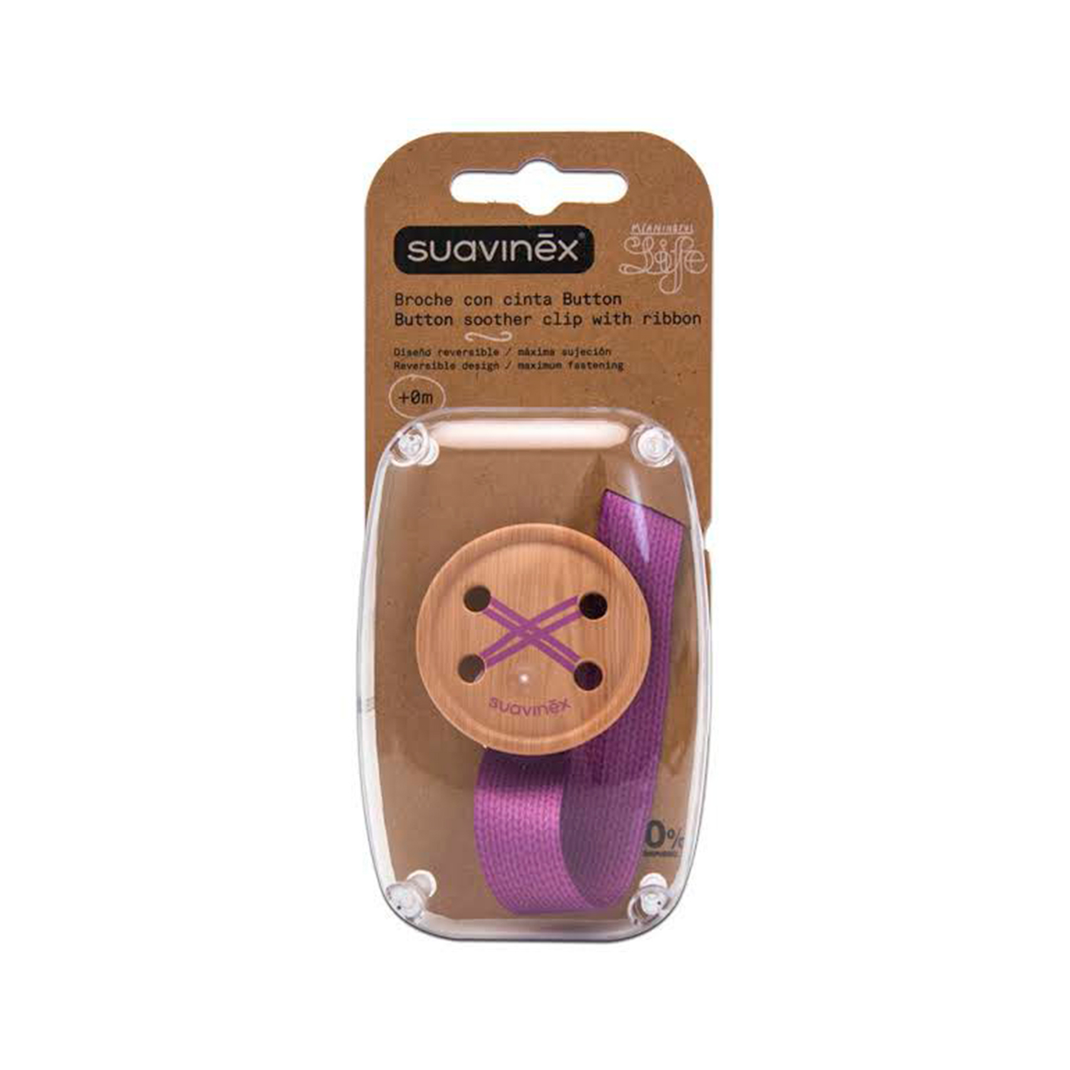 BROCHE CINTA BUTTON LILA - 2