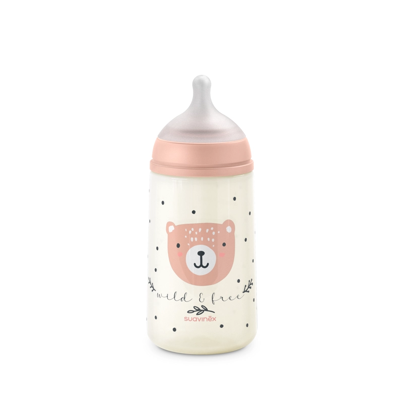 MAMADERA 270ML FISIOLOGICA SILICONA FM WILD ROSA - 2