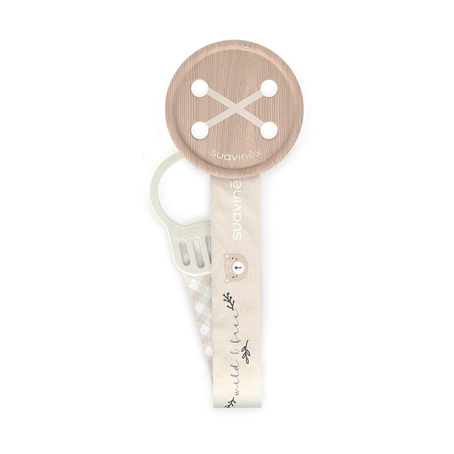BROCHE CINTA BUTTON WILD BEIGE - 1