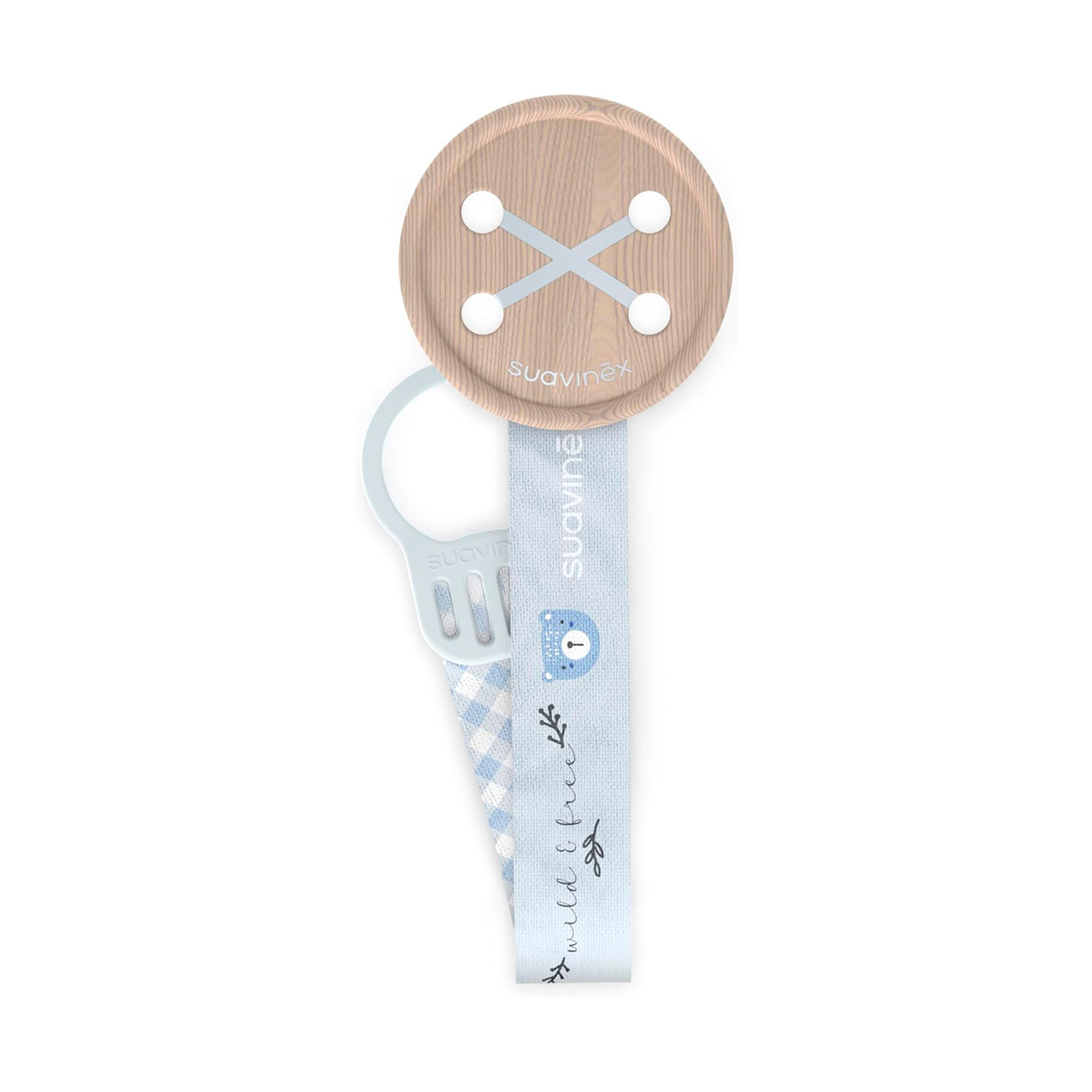 BROCHE CINTA BUTTON WILD AZUL - 1