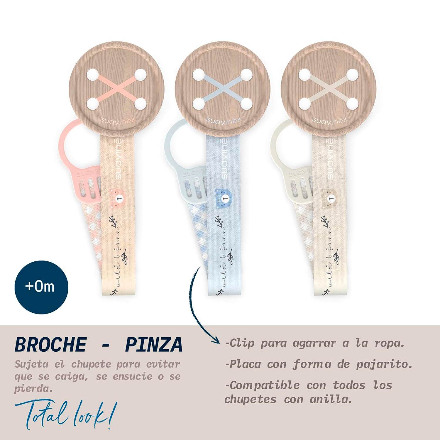 BROCHE CINTA BUTTON WILD AZUL - 3