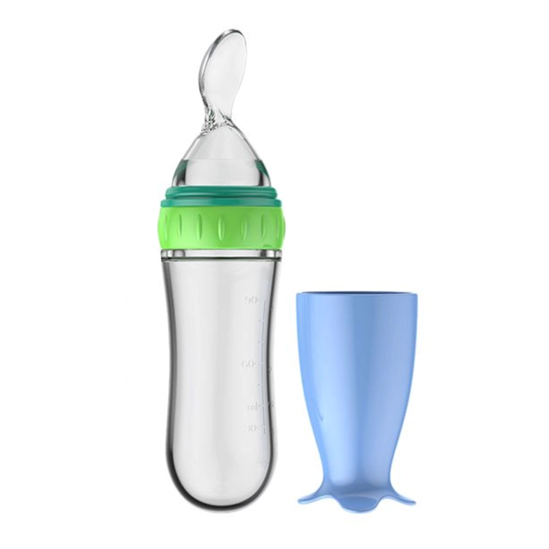 CUCHARA DE SILICONA PARA PAPILLA AZUL - 1