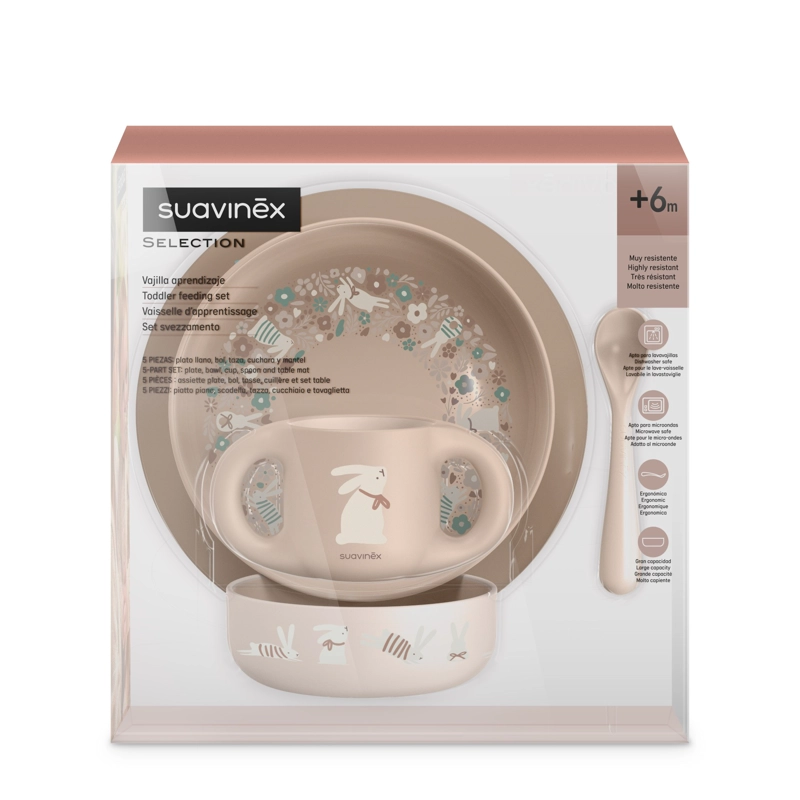 SET VAJILLA APRENDIZ +6M WONDERLAND BEIGE - 2