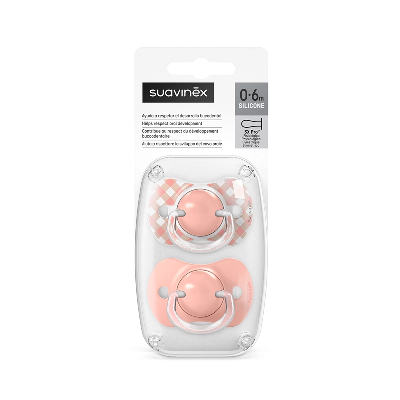 CHUPETE SX PRO FISIOLOGICO SILICONA 0/6M 2U WILD ROSA - 1
