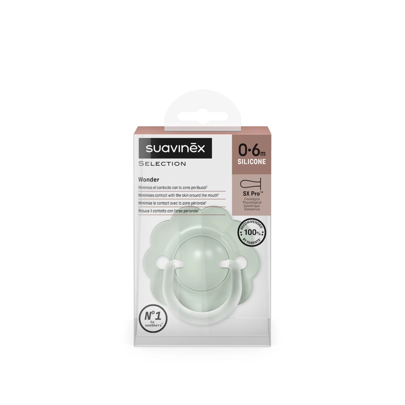 CHUPETE WONDER FISIOLOGICO SILICONA 0/6M LISO VERDE - 2
