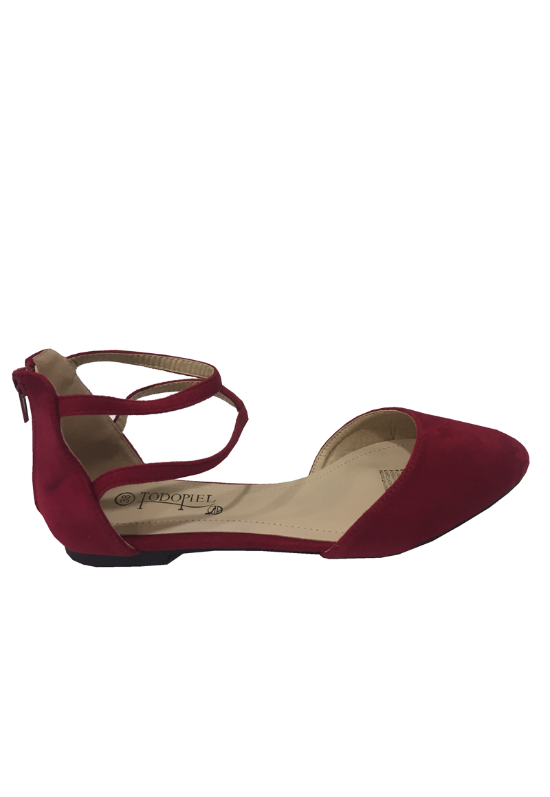 BALLERINA GAMUZA ECOLOGICA ZAS90 ROJO - 1