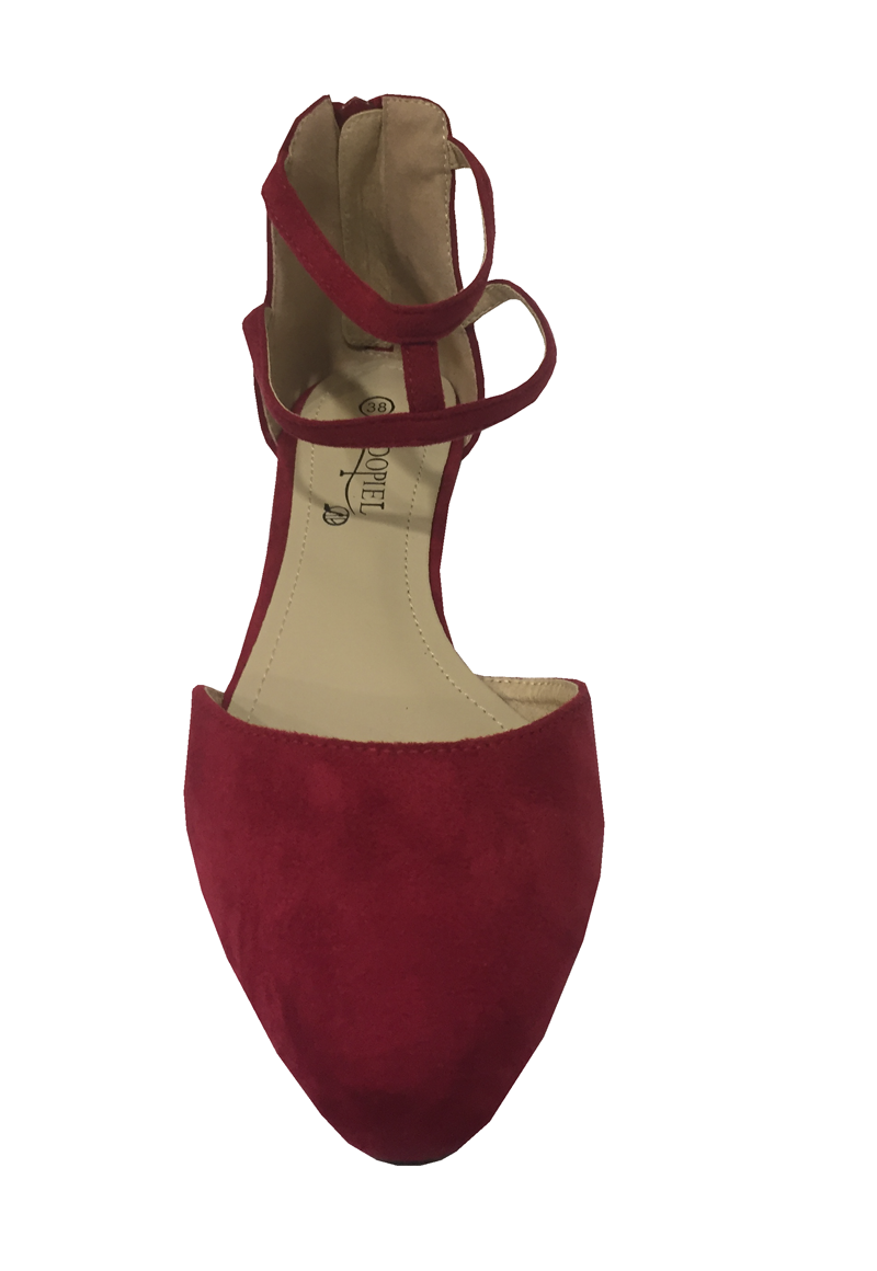 BALLERINA GAMUZA ECOLOGICA ZAS90 ROJO - 3