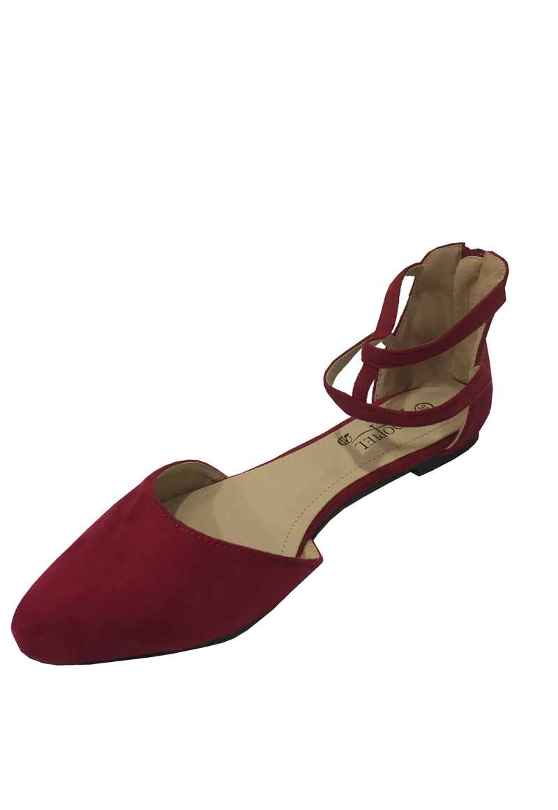 BALLERINA GAMUZA ECOLOGICA ZAS90 ROJO - 4