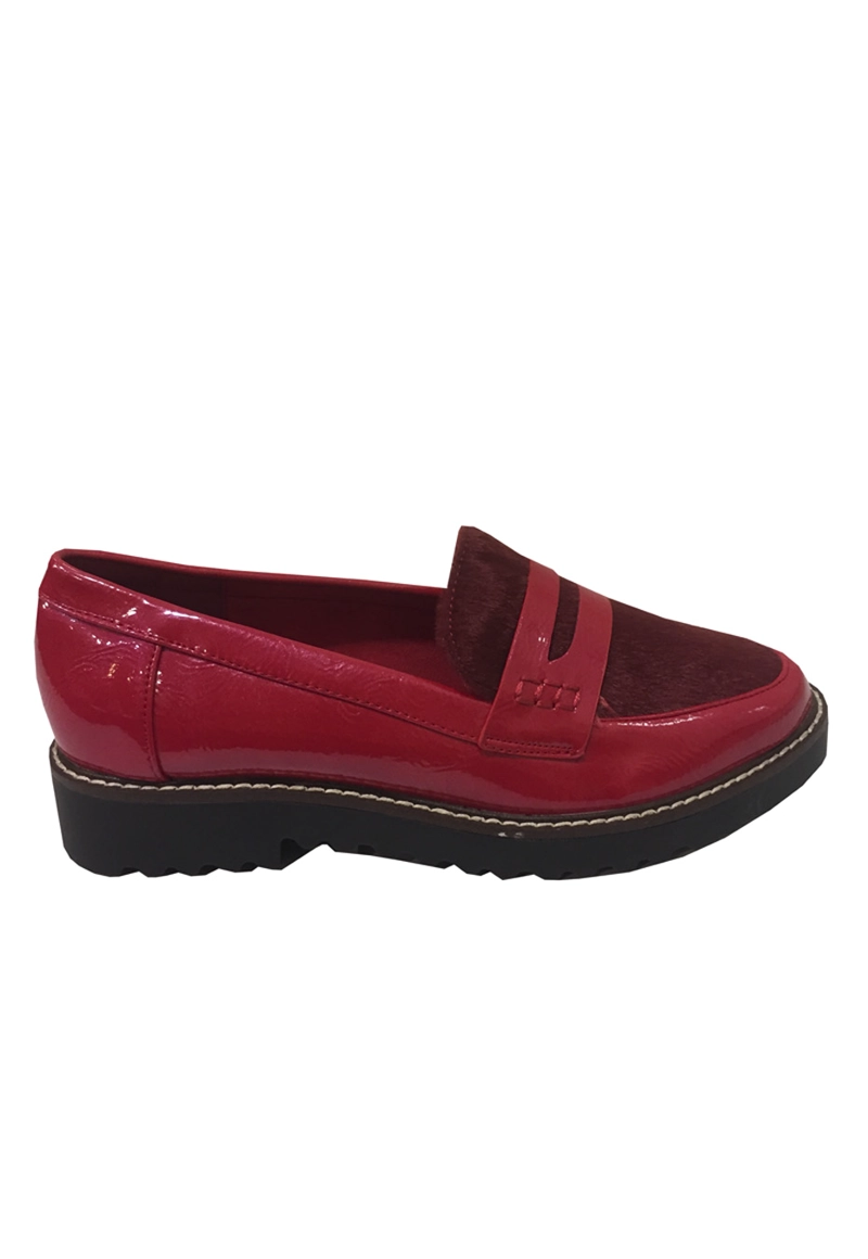 MOCASIN ECOCUERO  ZAT77 ROJO - 1