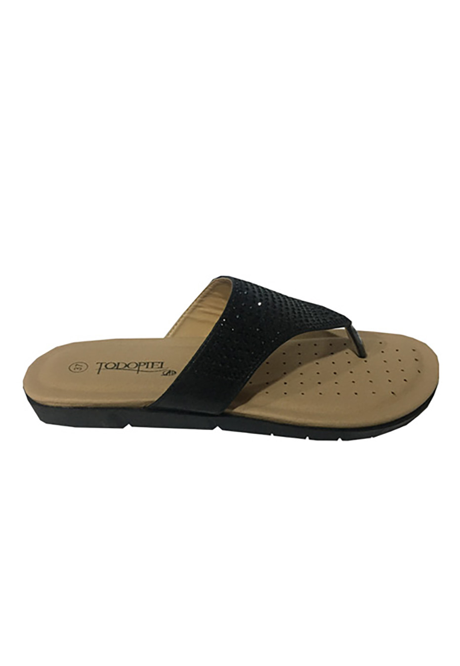 SANDALIA ECOCUERO ZAU57 NEGRO - 1