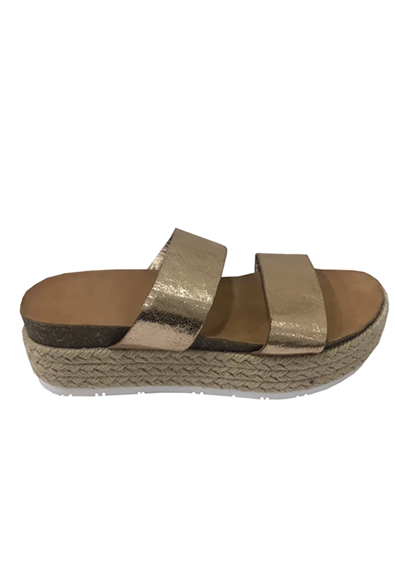 SANDALIAS MUJER TODOPIEL DORADO ECOCUERO ZAV89 - 1