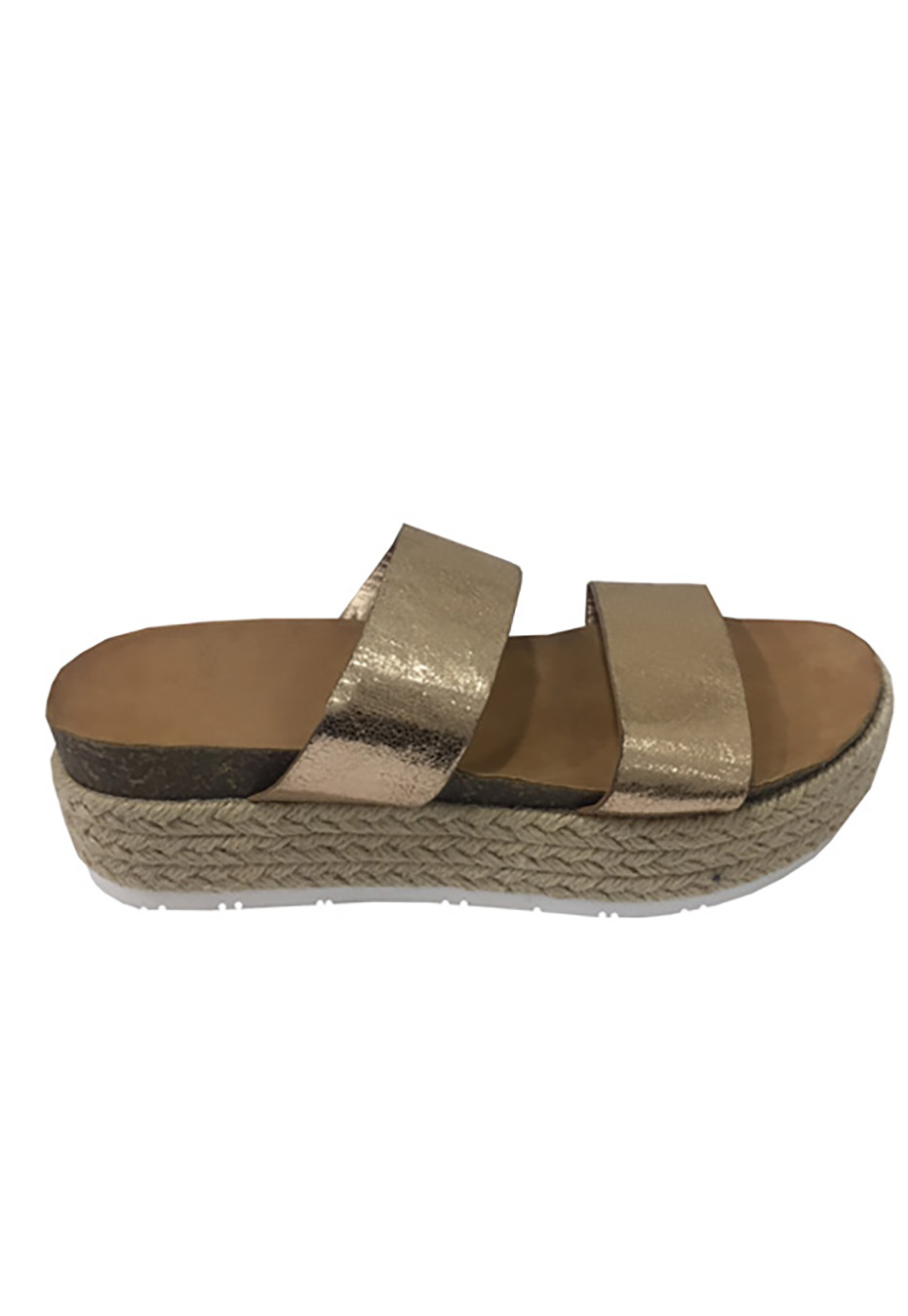 SANDALIAS MUJER TODOPIEL DORADO ECOCUERO ZAV89 - 1