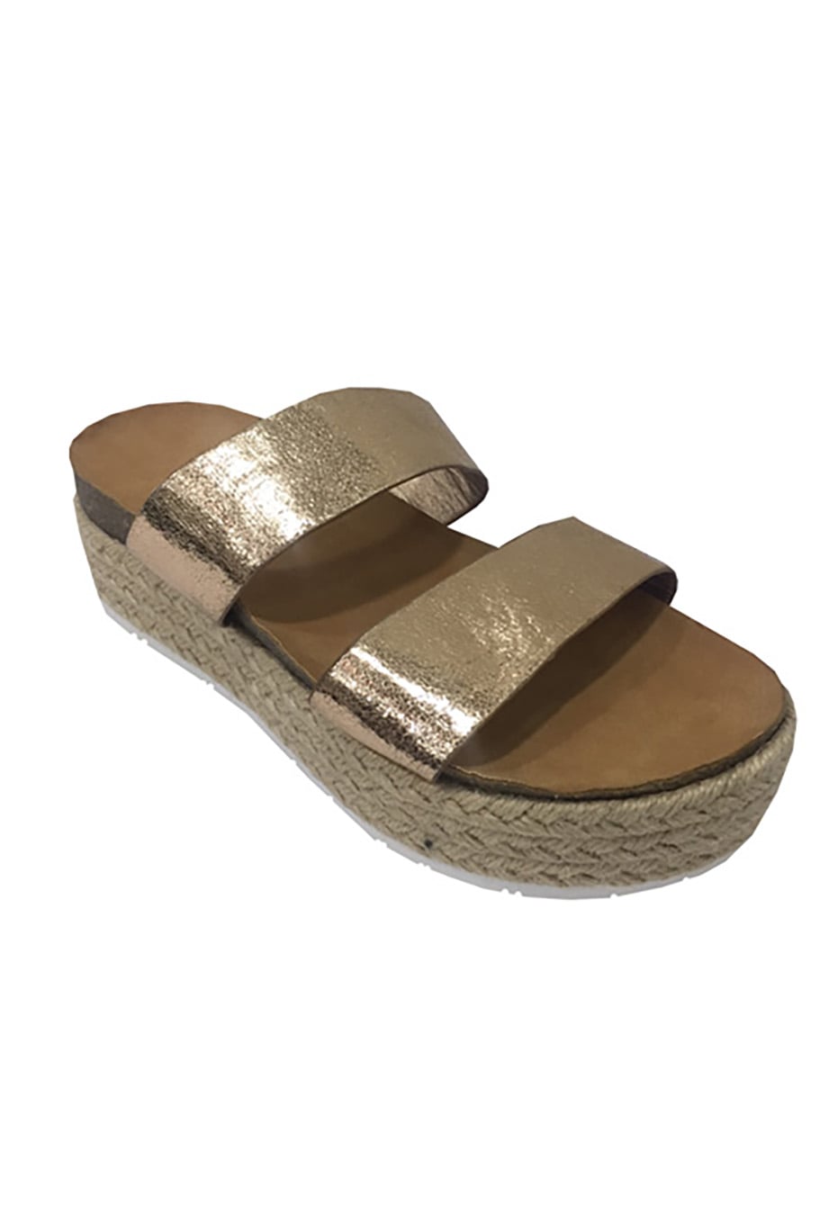 SANDALIAS MUJER TODOPIEL DORADO ECOCUERO ZAV89 - 2