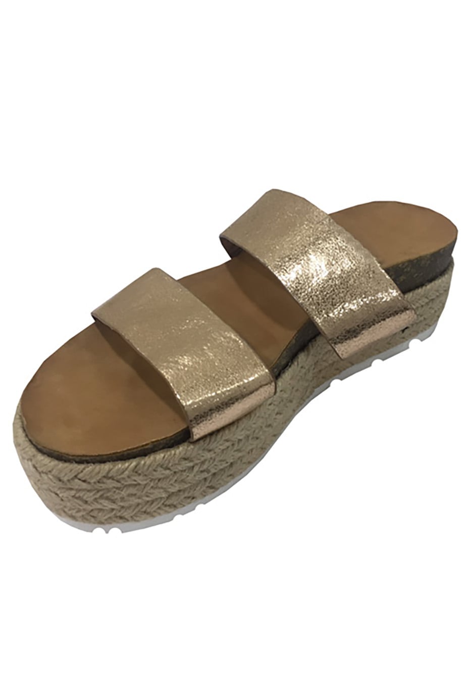 SANDALIAS MUJER TODOPIEL DORADO ECOCUERO ZAV89 - 4