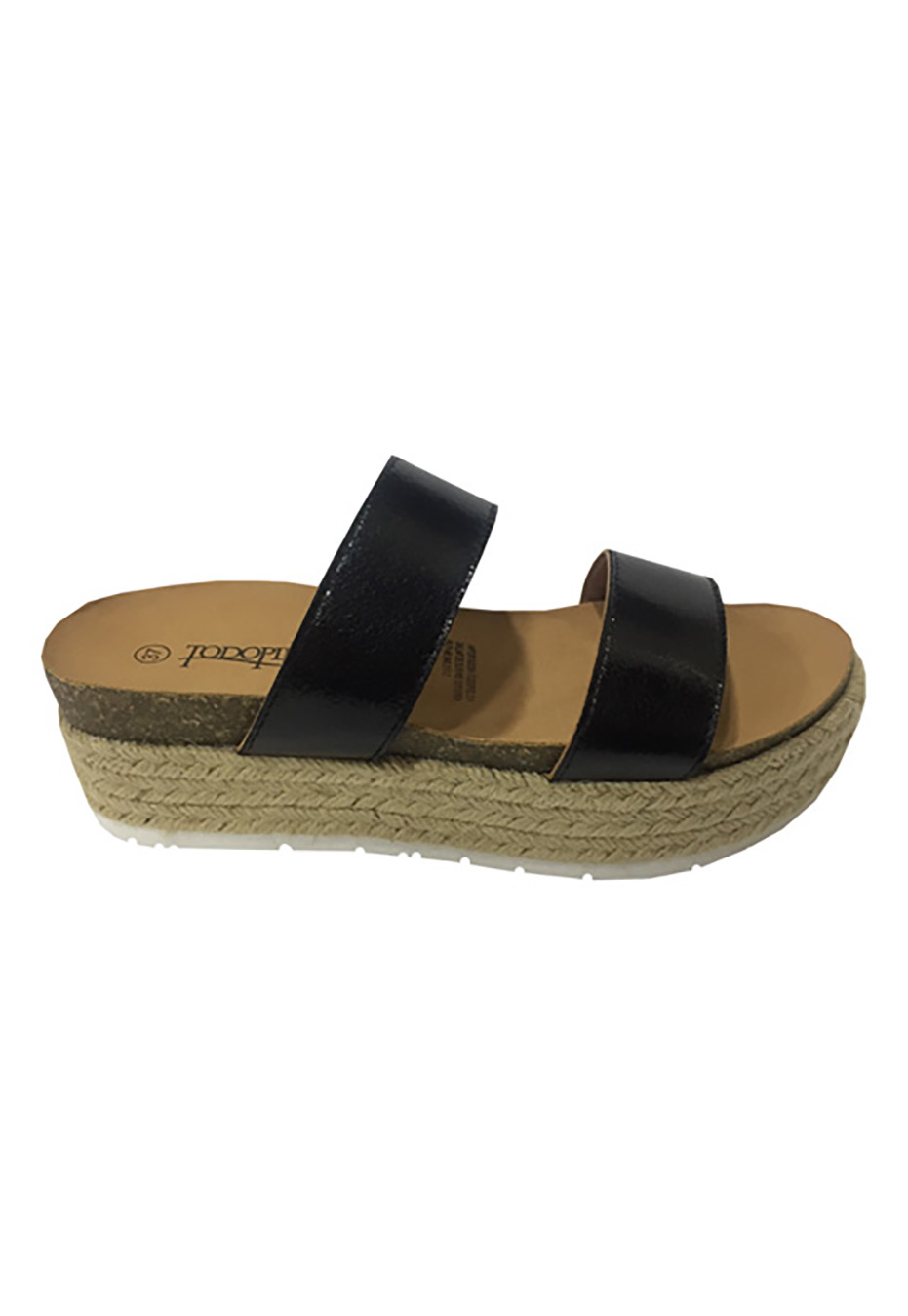 SANDALIAS MUJER TODOPIEL NEGRO ECOCUERO ZAV89 - 1