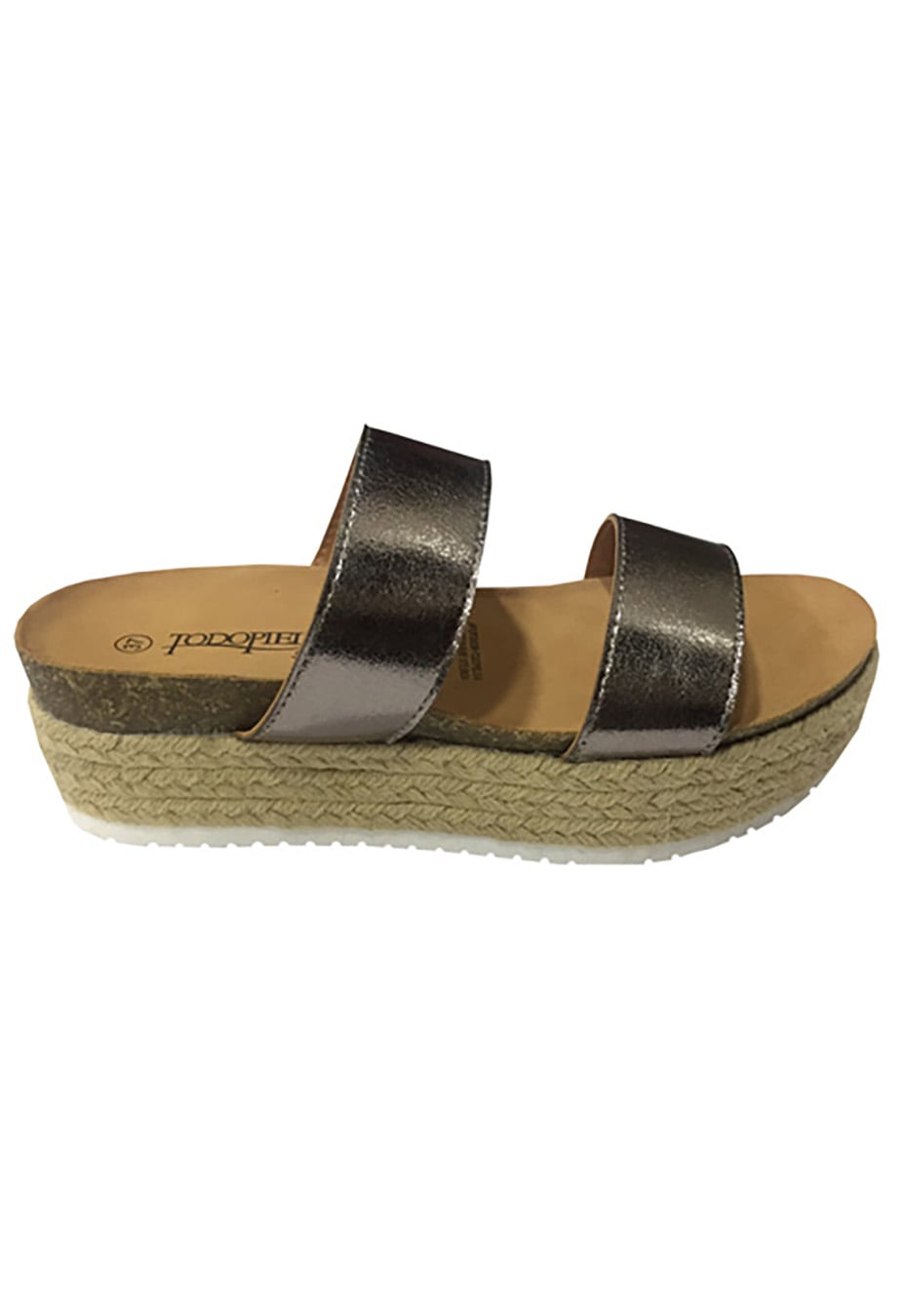 SANDALIAS MUJER TODOPIEL PLATA ECOCUERO ZAV89 - 1