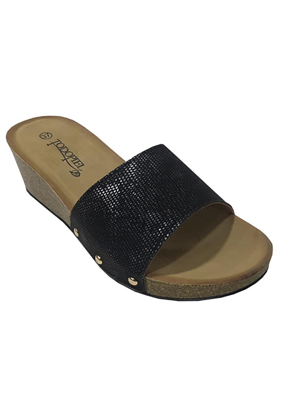 SANDALIA ECOCUERO ZAX34 NEGRO - 2